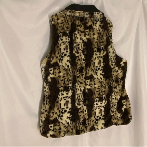 NW KC Collections Reversible Leopard Vest Sz 1X - Picture 9 of 16